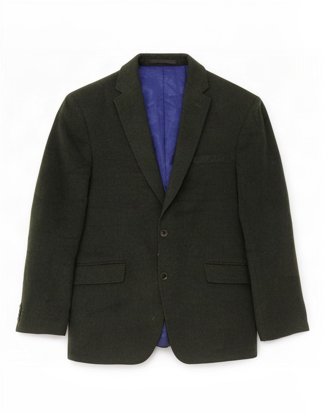Marks & Spencer Herre 2-knaps blazerjakke UK 42 Stor Khaki Wool