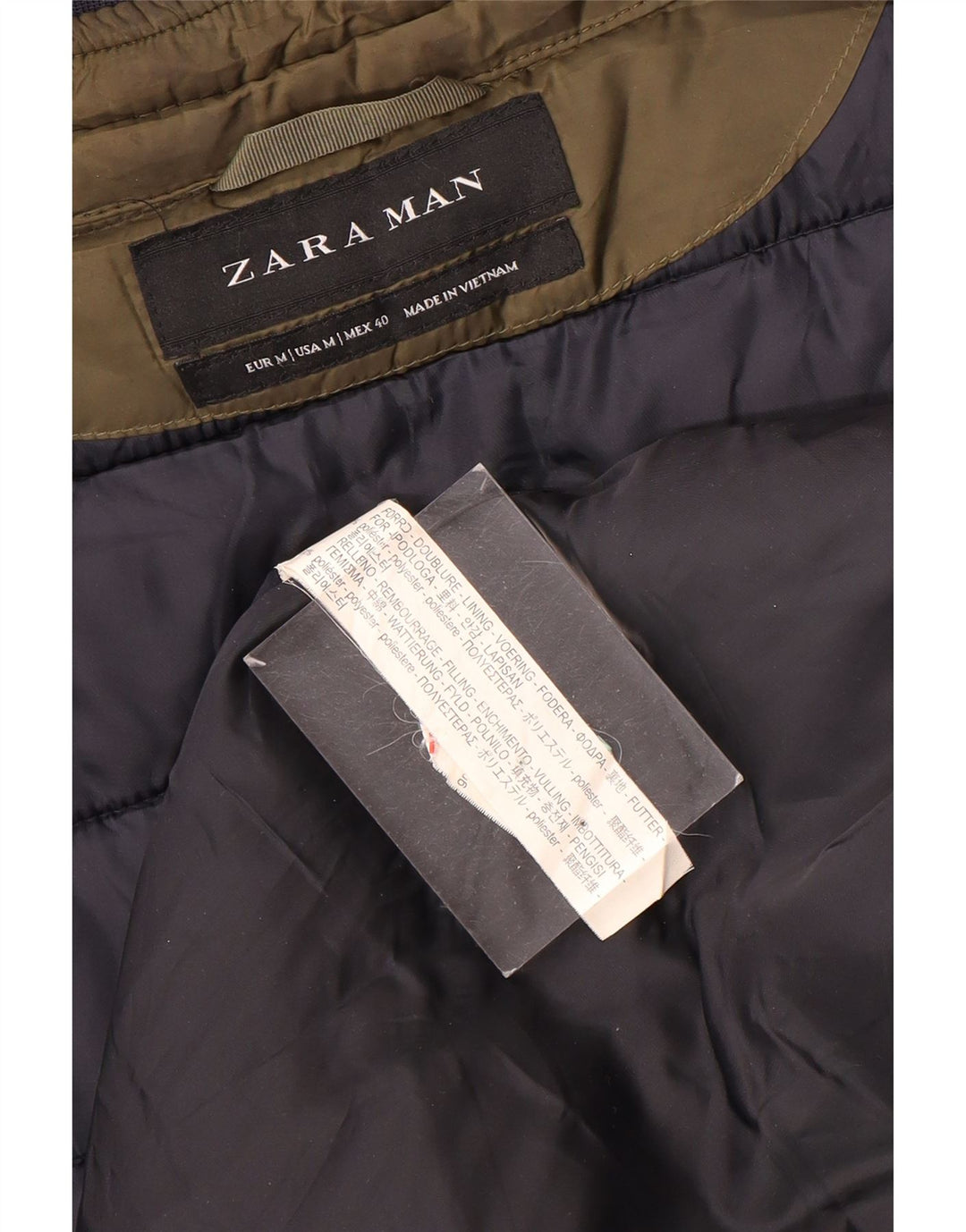 Zara Polstret Herrejakke UK 38 Medium Brun Polyester