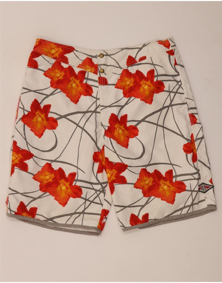 Bear Herre vendbare svømmeshorts Medium White Polyester