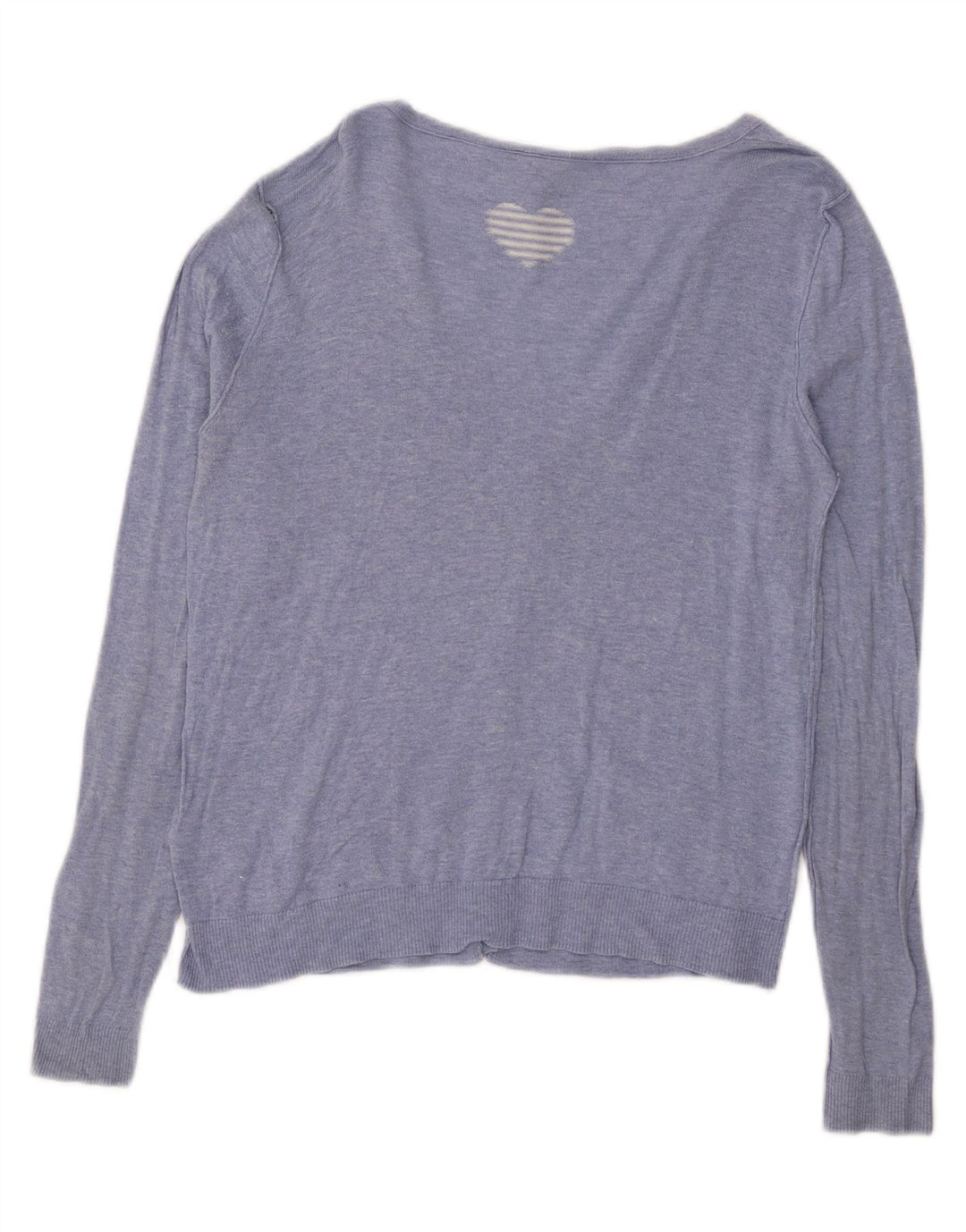 White Stuff Dame Cardigan Sweater UK 16 Large Blue Flecked Bomuld