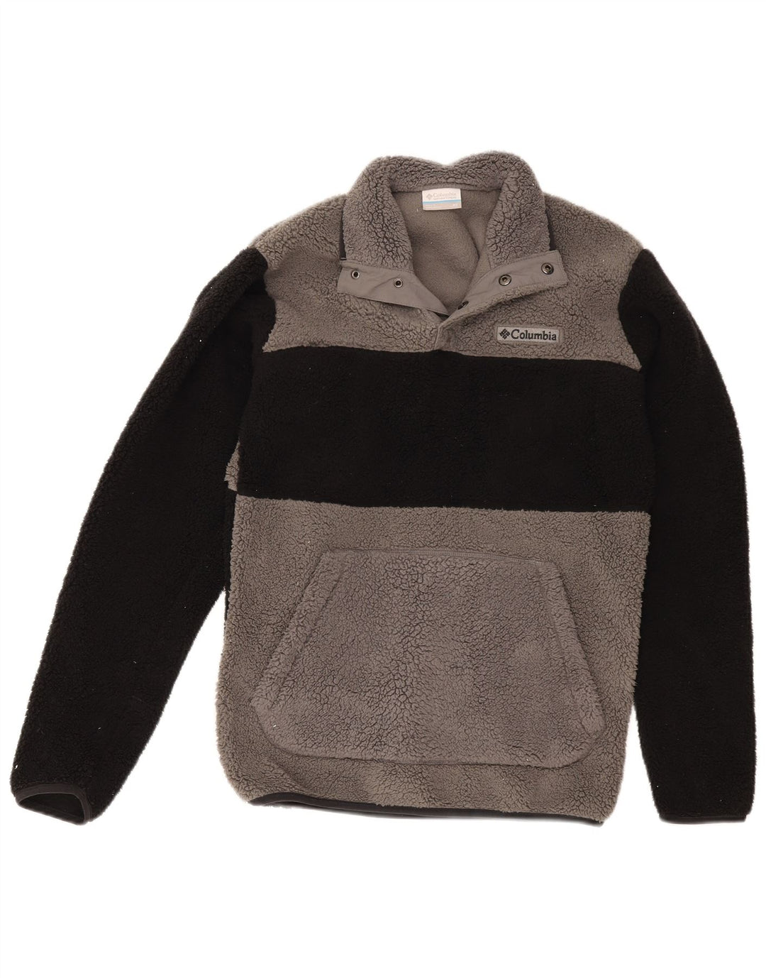 Columbia Herre Button Neck Fleece Jumper XS Grå Colourblock Polyester