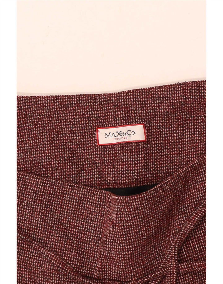Max & Co. Mininederdel til kvinder W30 Medium Burgundy
