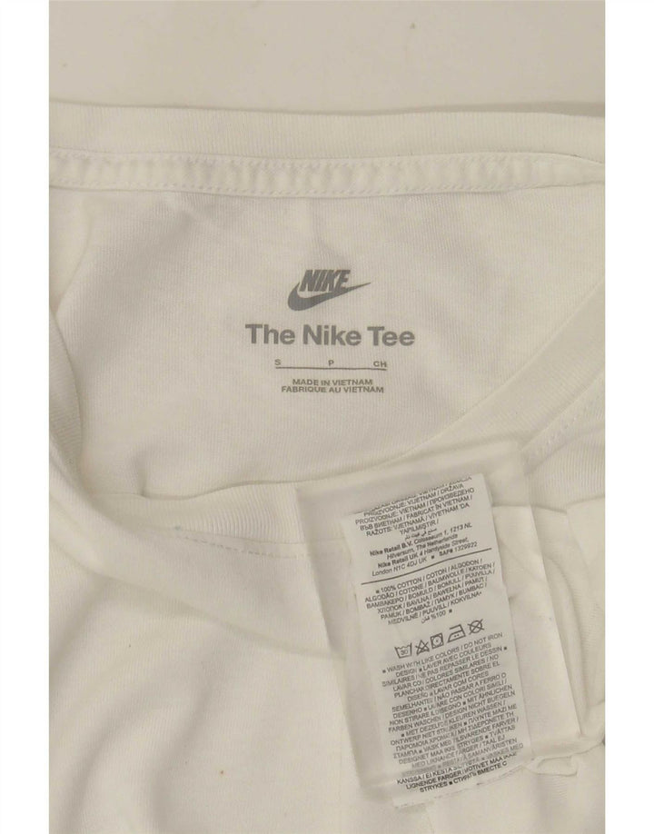Nike T-shirt top til mænd, lille hvid bomuld