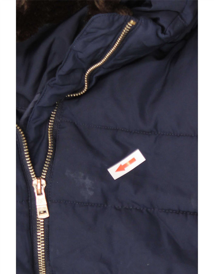 Marks & Spencer Polstret jakke til kvinder UK 16 Stor marineblå polyester