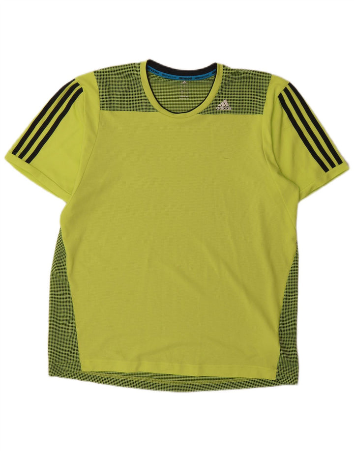 Adidas Herre Climacool T-Shirt Top Stor Grøn Polyester