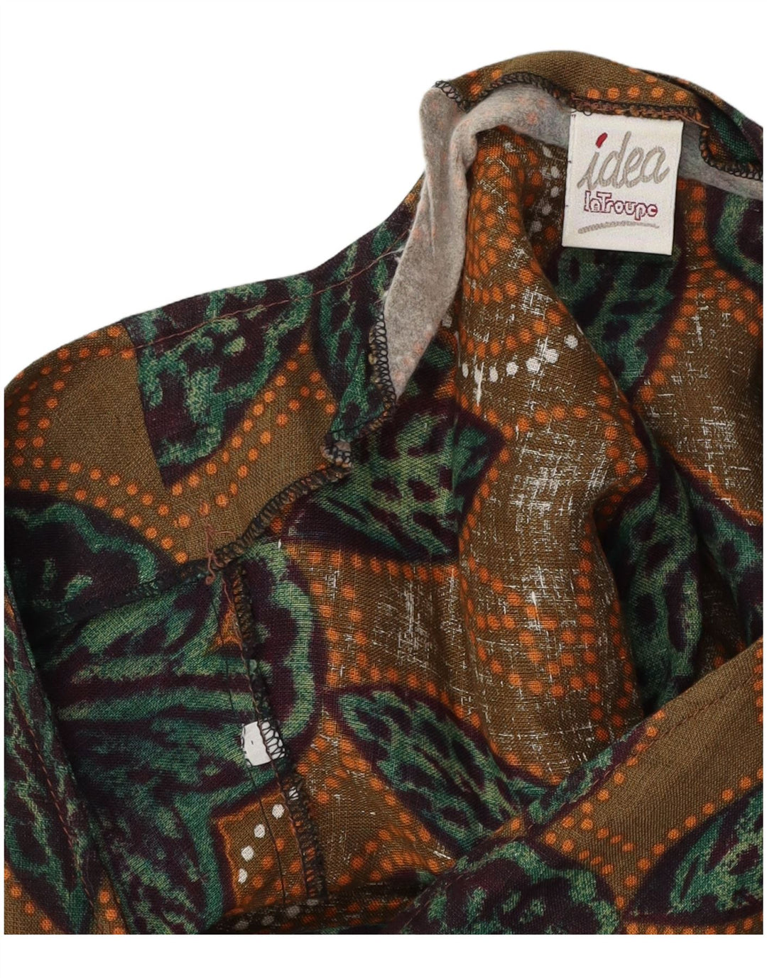 IDEA Kortærmet cardigantop til kvinder UK 14 Medium Khaki Floral