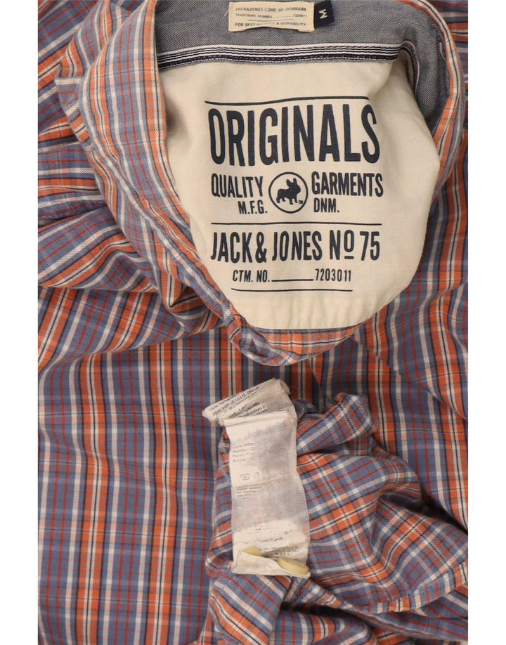 Jack & Jones herreskjorte mellemblå ternet bomuld
