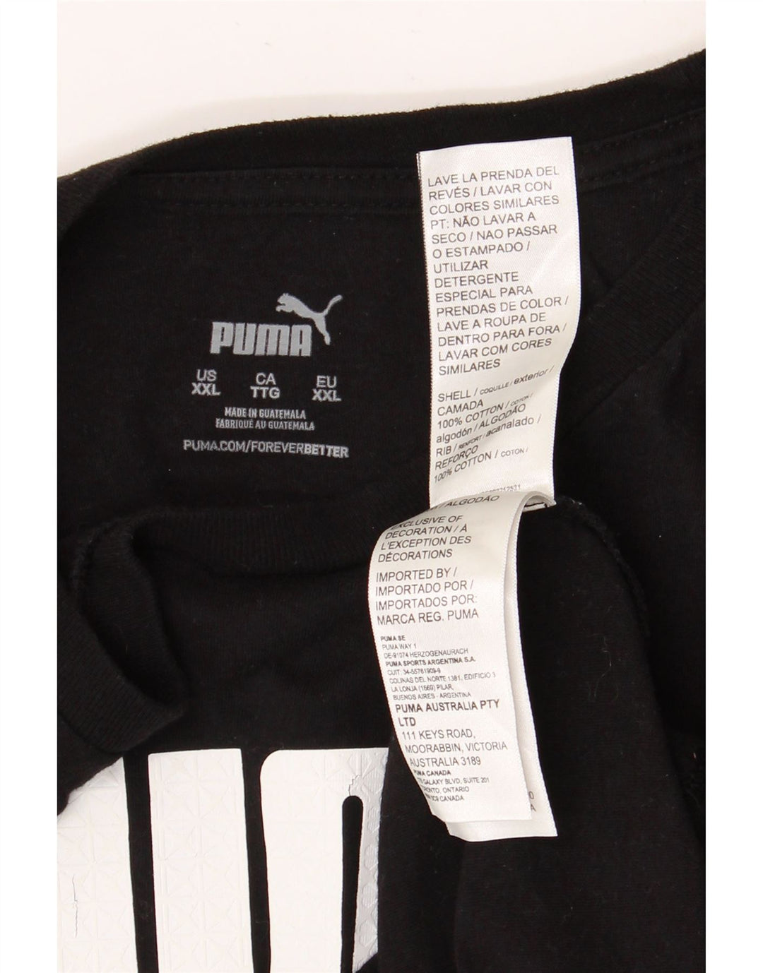 PUMA Herre grafisk T-shirt top 2XL sort bomuld