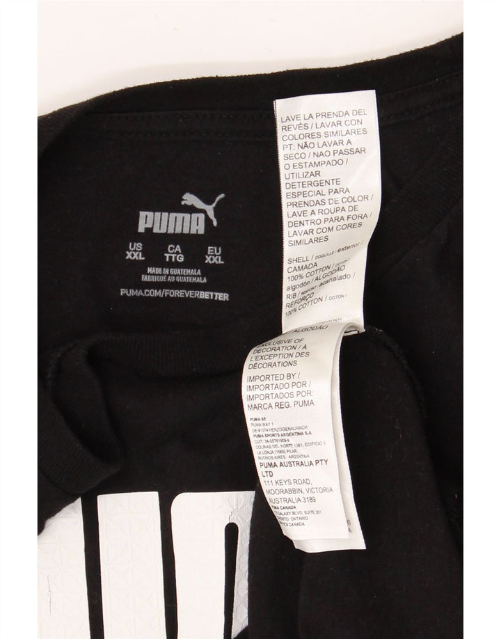 PUMA Herre grafisk T-shirt top 2XL sort bomuld