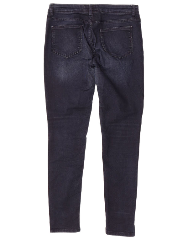 Fat Face Dame Skinny Jeans UK 10 Small W30 L29 Navy Blue Bomuld