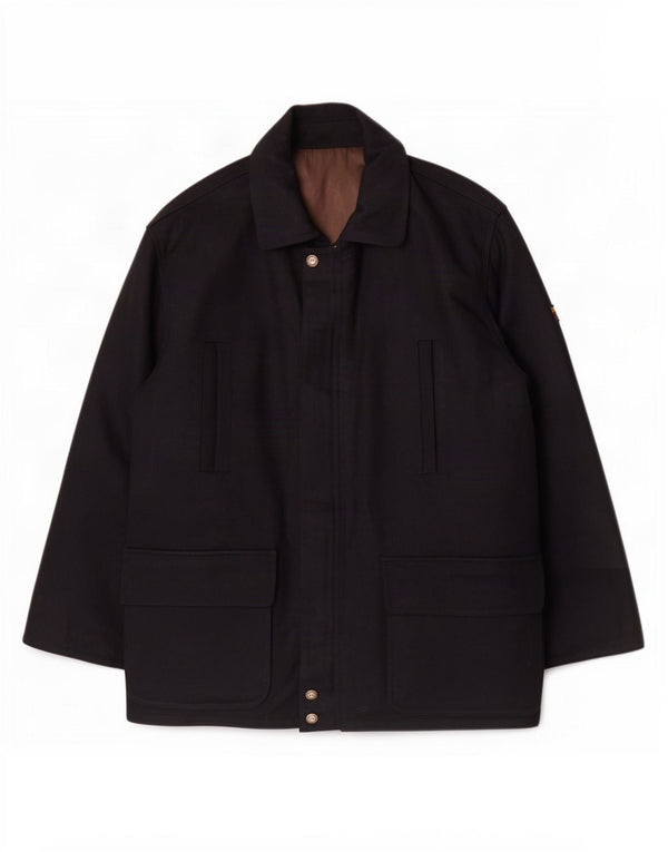 Navigare Herre Utility Jacket UK 40 Large Navy Blue Wool