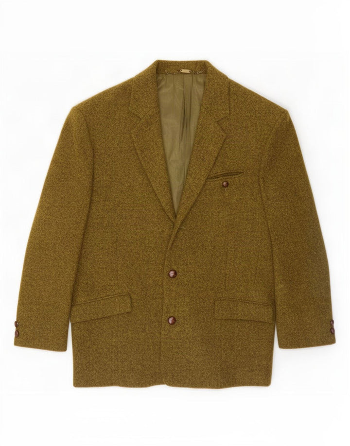 Vintage herre 2-knaps blazerjakke IT 50 Large Khaki Wool