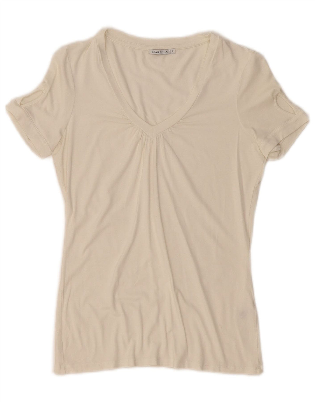 Marella Dame T-Shirt Top UK 10 Small Off White