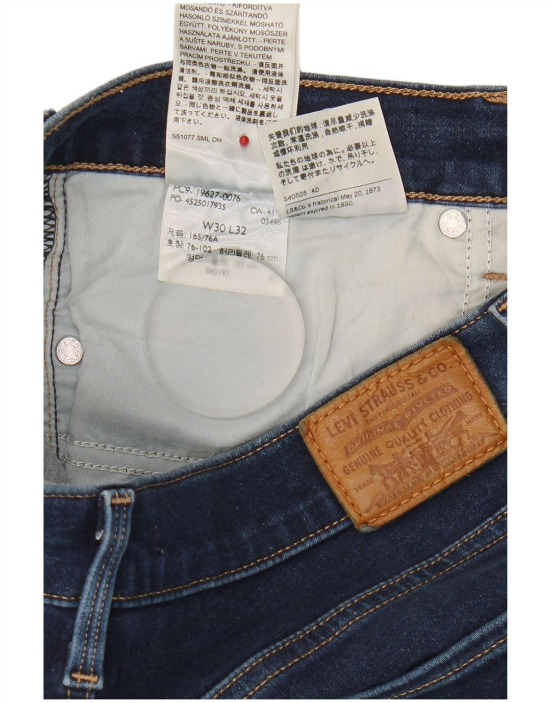 Levi's Dame Capri Jeans W30 L21 Blå Bomuld
