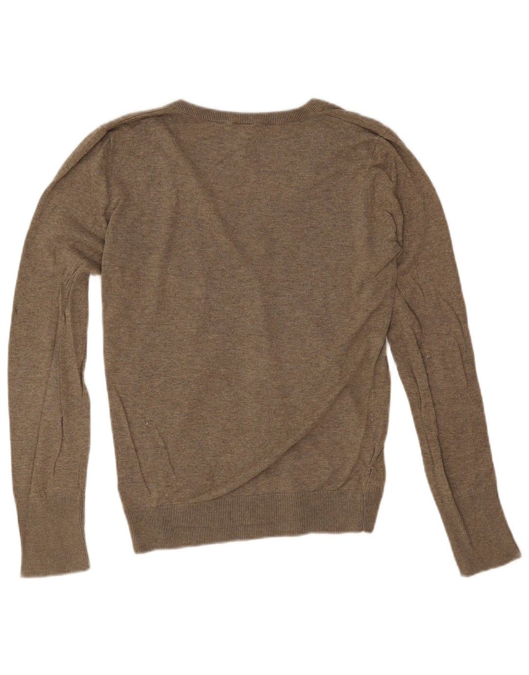 Topshop Dame V-hals sweater UK 12 Medium Grey Bomuld