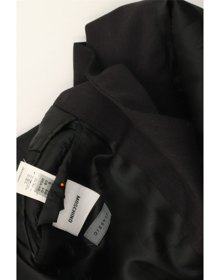MOSCHINO Mens Classic 3 Button Blazer Jacket UK 40 Large Black Wool Vintage Moschino and Second-Hand Moschino from Messina Hembry 