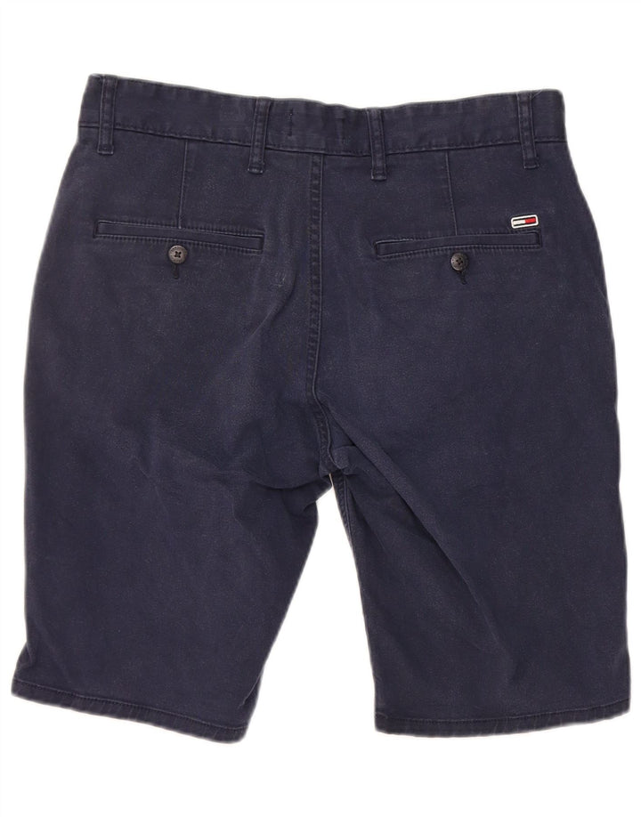 TOMMY HILFIGER Mens Chino Shorts W30 Medium Navy Blue Cotton
