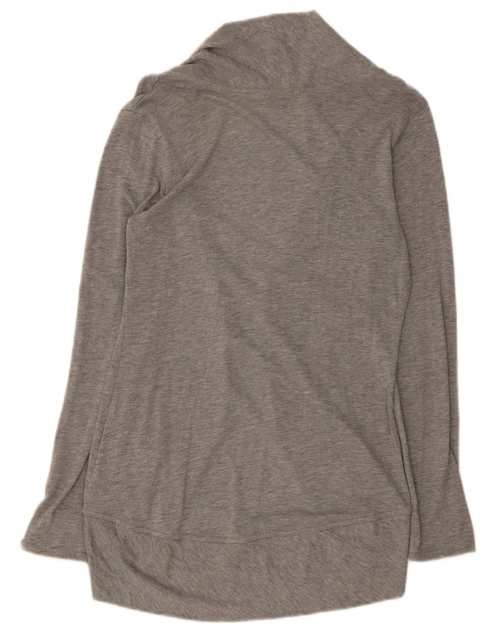 Massimo Dutti Dame Longline Cardigan Sweater UK 12 Medium Grey