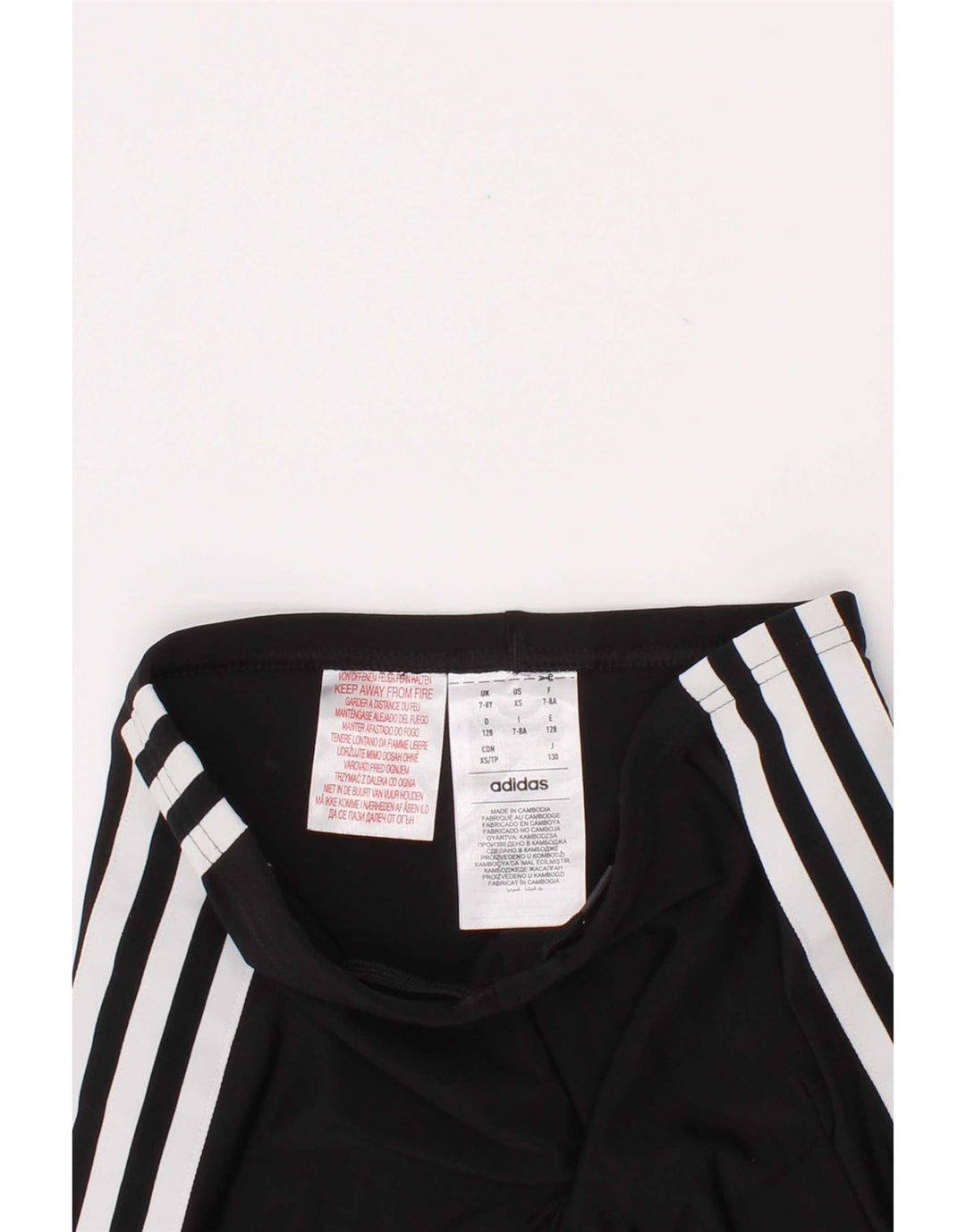 Adidas Boys Aeroready Capri Leggings 7-8 år Sort polyamid