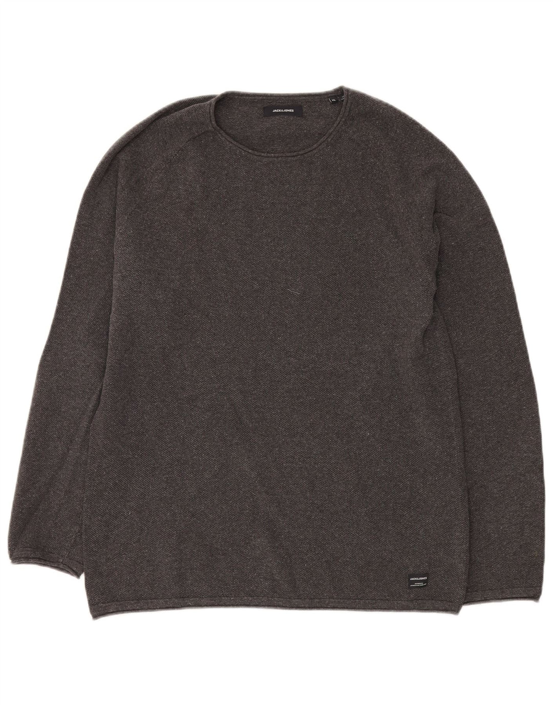 JACK & JONES Herre sweater med rund hals XL Grå bomuld