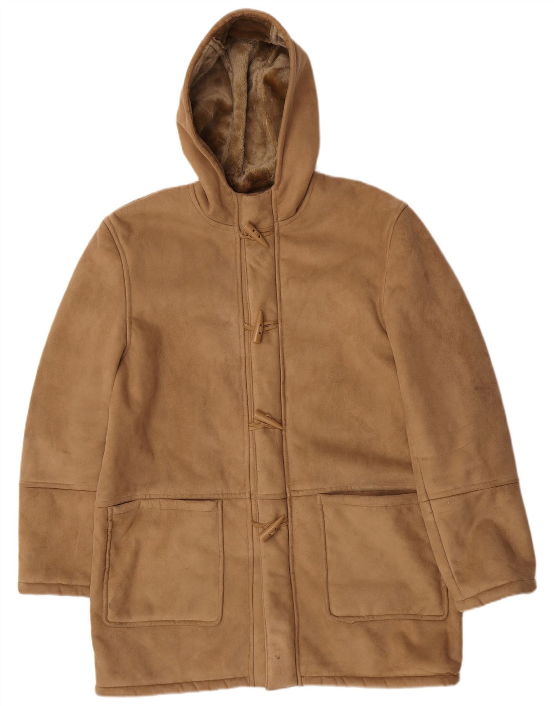 Conbipel Herre Studio Sherpa-jakke med hætte UK 38 Medium Brun Polyester