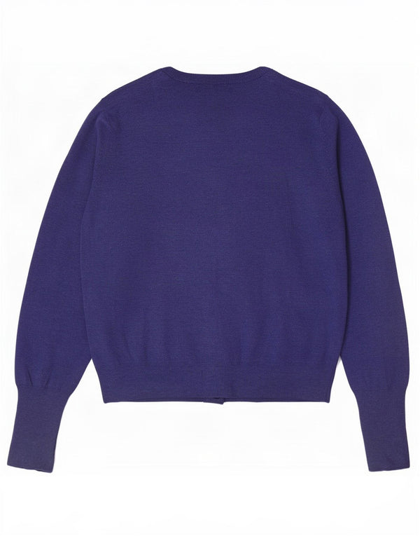 Marks & Spencer Dame Cardigan Sweater UK 12 Medium Blue Viscose
