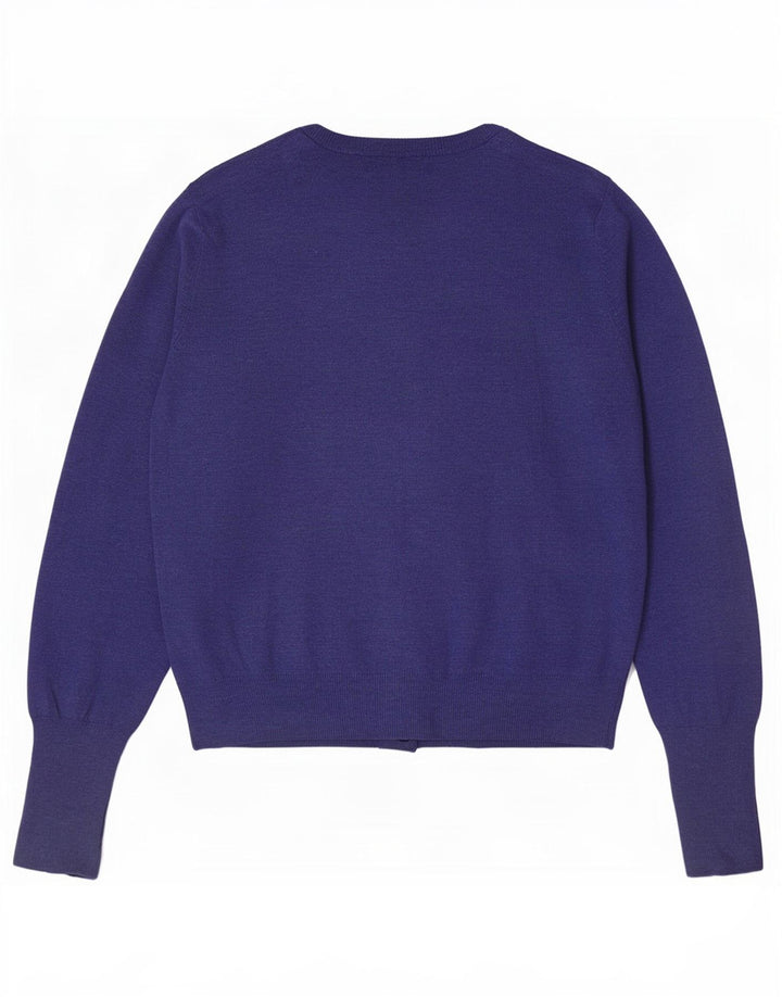 Marks & Spencer Dame Cardigan Sweater UK 12 Medium Blue Viscose