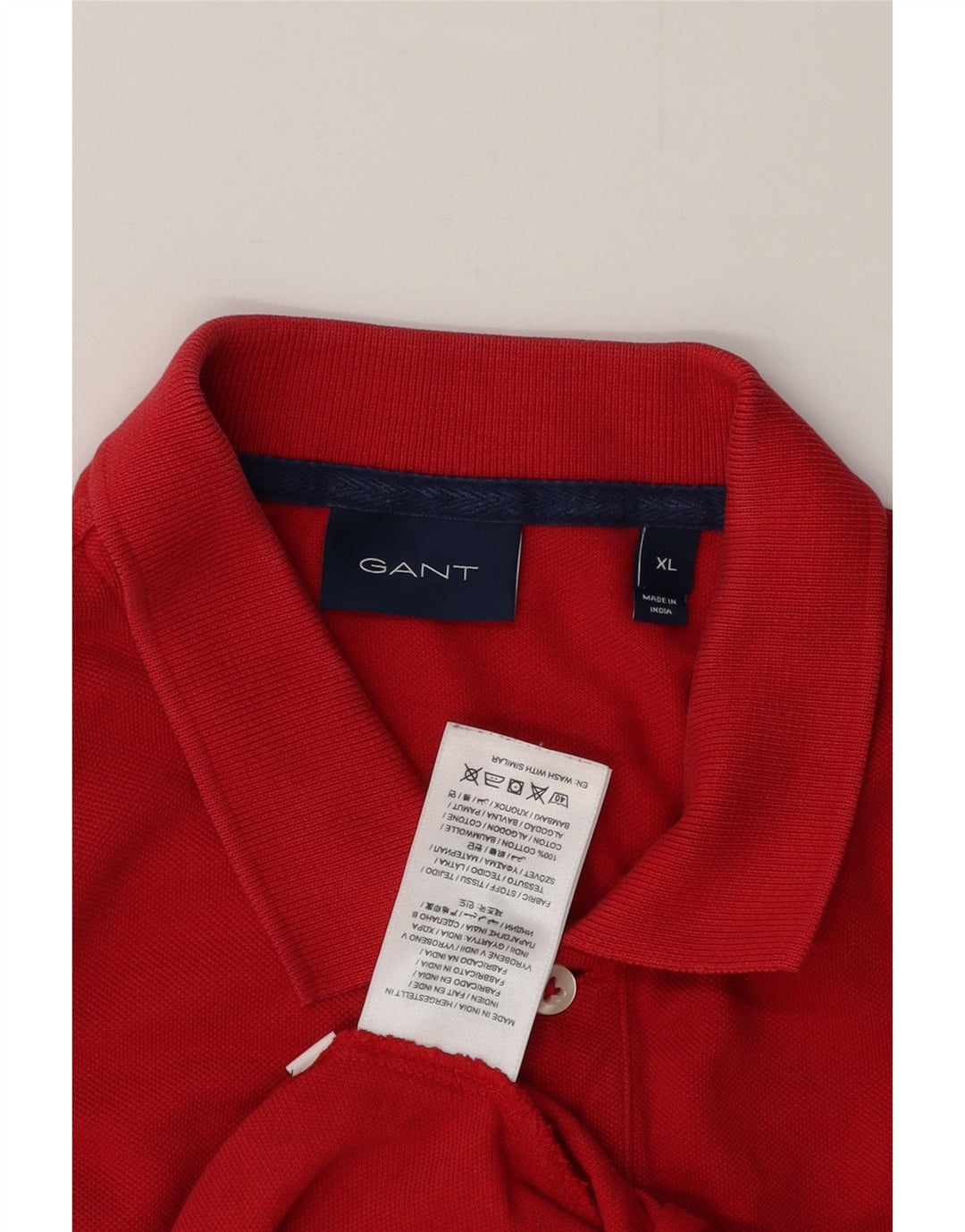 Gant Polo Shirt til mænd XL Rød Bomuld