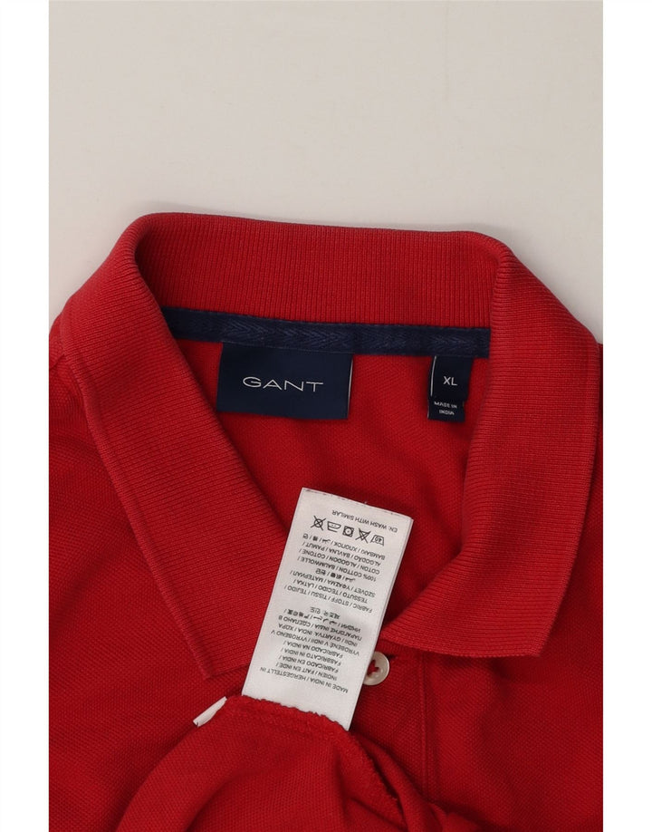 Gant Polo Shirt til mænd XL Rød Bomuld