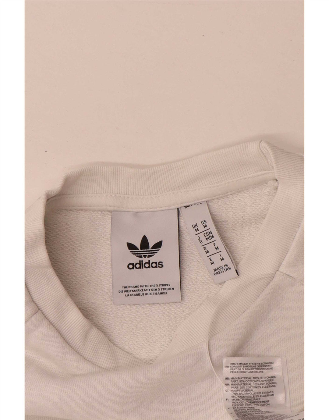 Adidas Sweatshirt Jumper Medium Hvid bomuld til kvinder