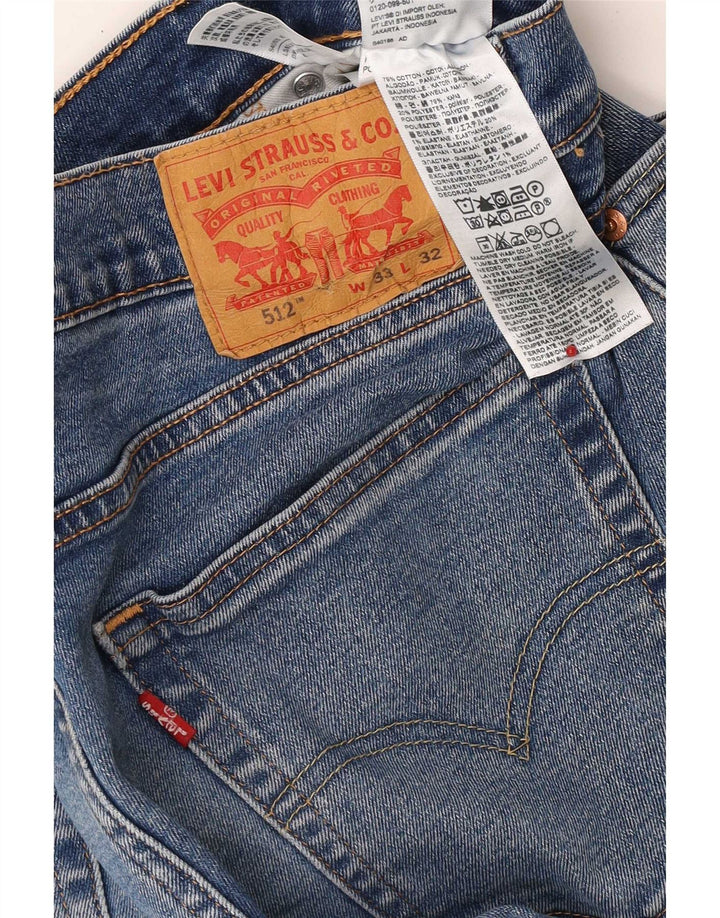 Levi's Herre 512 Slim Tapered Jeans W32 L32 Blå Bomuld