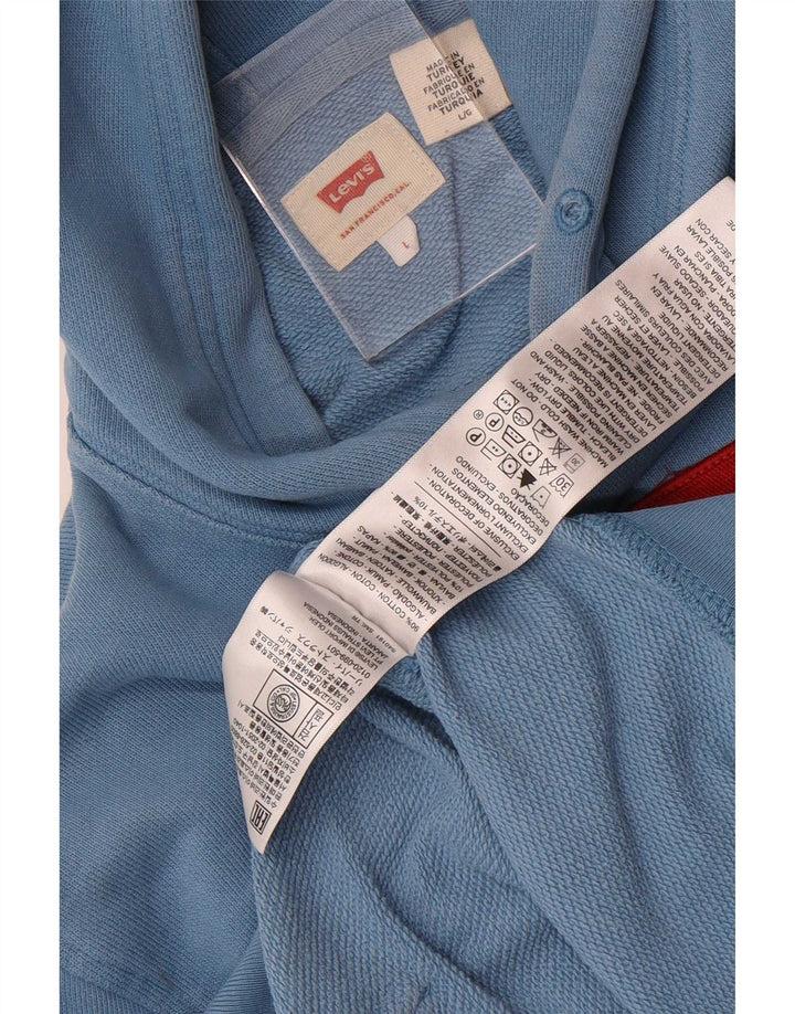 Levi's Grafisk hættetrøje til mænd, stor blå bomuld