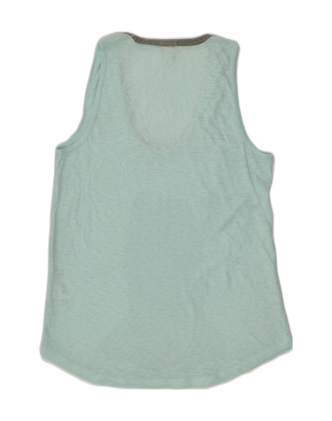 J. CREW Womens Vest Top UK 8 Small Turquoise Cotton | Vintage J. Crew | Thrift | Second-Hand J. Crew | Used Clothing | Messina Hembry 