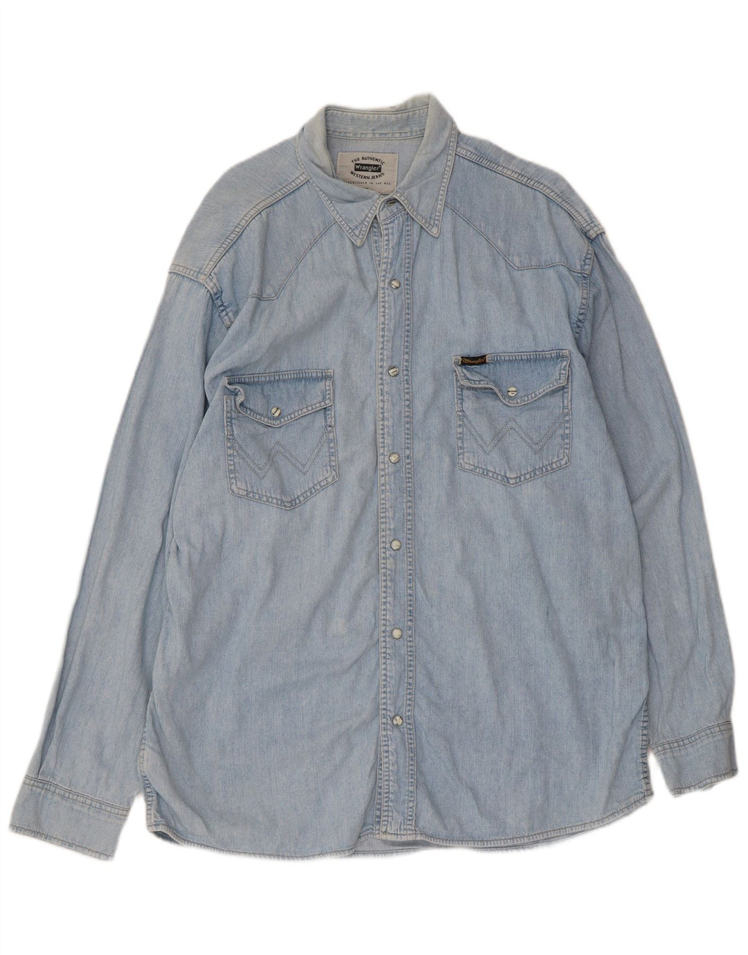 Wrangler Herre Denim Shirt XL Blå Bomuld