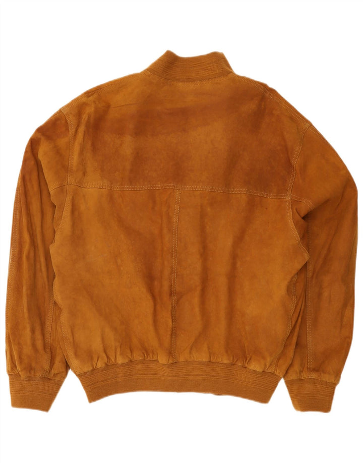 Vintage herre ruskind bomberjakke IT 52 XL Beige