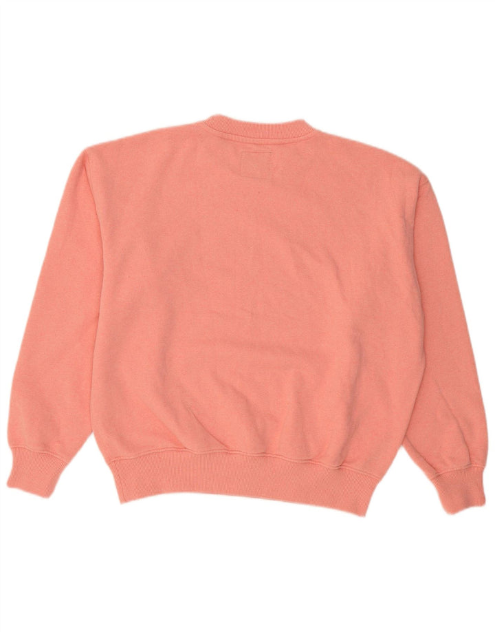 Superdry Womens Grafisk Oversized Sweatshirt Jumper UK 12 Medium Pink
