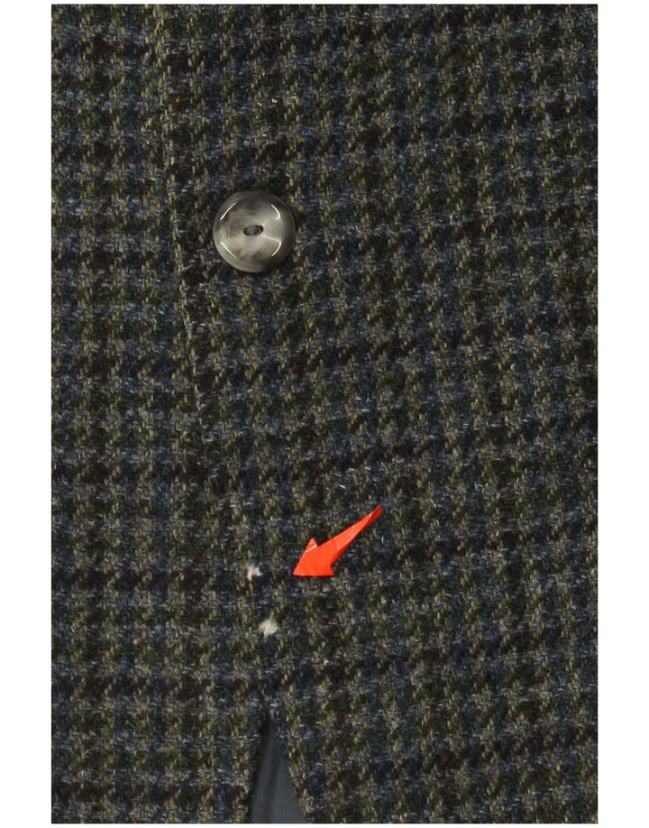 Konen Munchen Herre 3 Button Blazer Jacket EU 50 Large Green Houndstooth