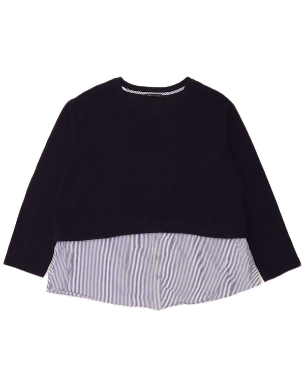 Marks & Spencer Dame Boat Neck Jumper Sweater UK 18 XL Navy Blue