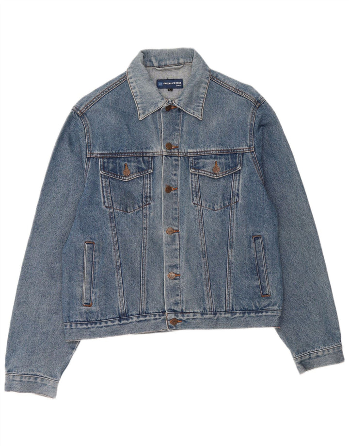 Rewino Herre denimjakke UK 40 Large Blue Cotton