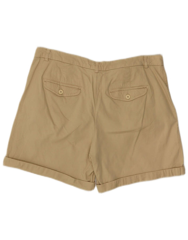BENETTON Chino Shorts til kvinder W34 Large Yellow