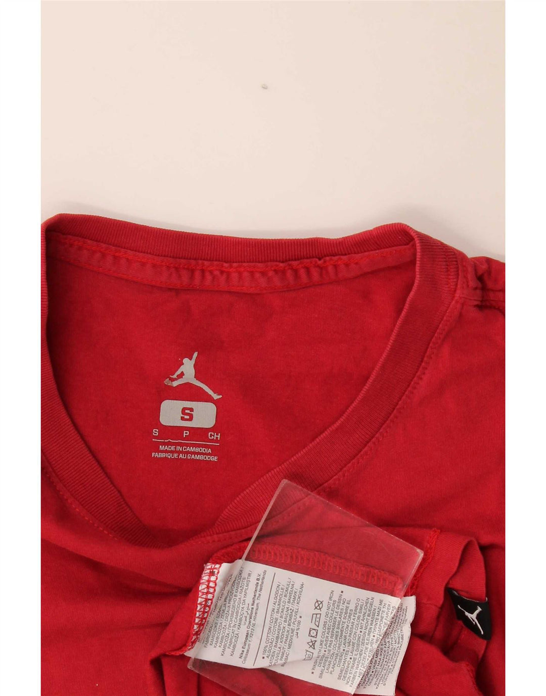Jordan T-shirt top lille rød bomuld