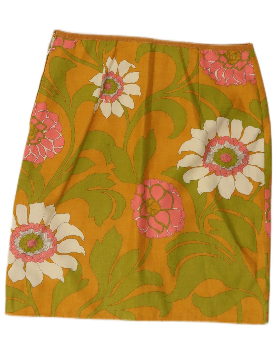 Vintage kvinders blyantnederdel W28 Medium flerfarvet blomster