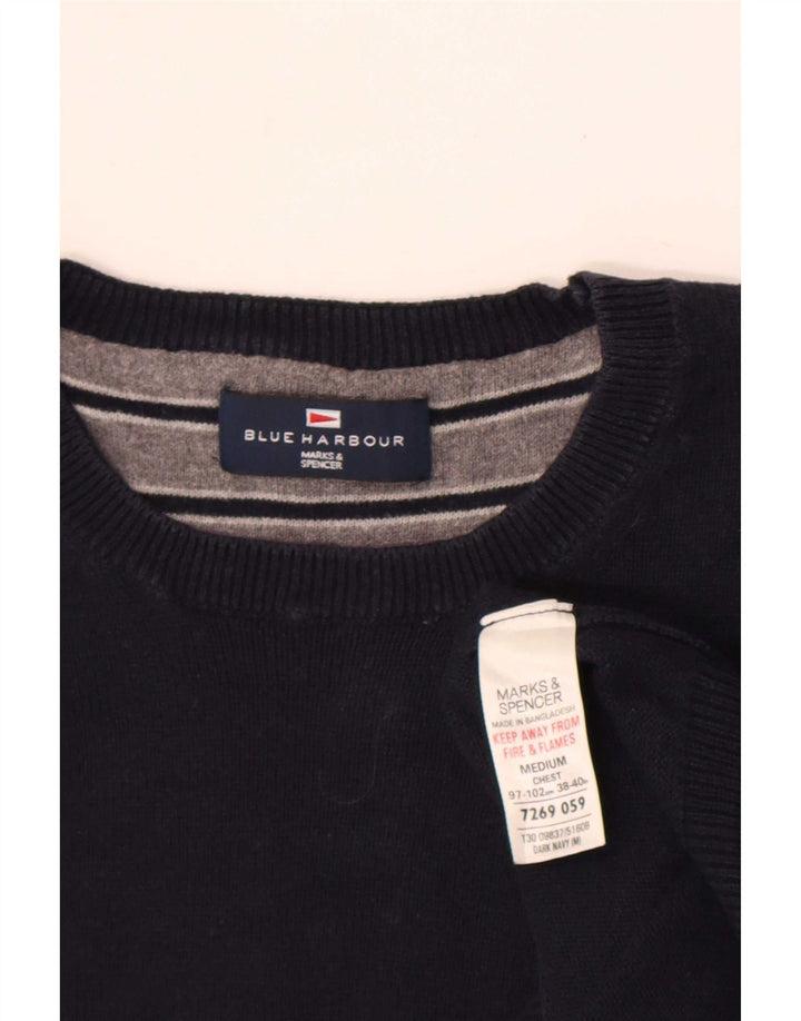 Marks & Spencer Herre Blue Harbor Crew Neck sweater Medium Navy