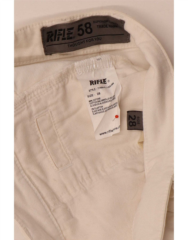 Rifle Herre Slim Jeans W28 L29 Hvid Bomuld
