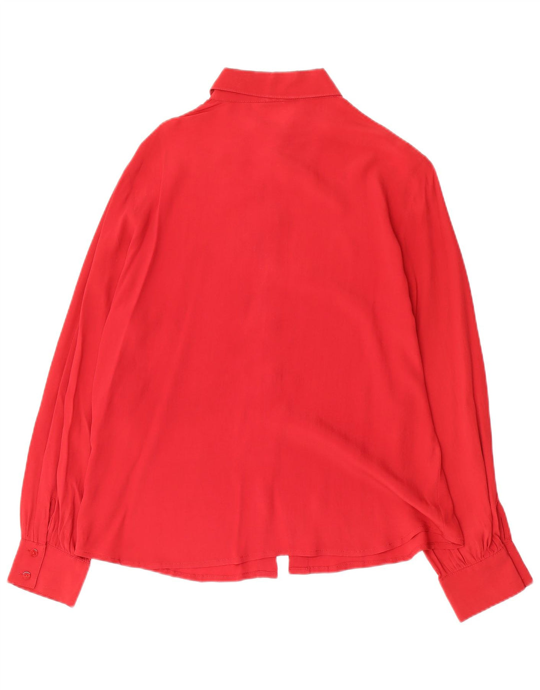 Superior Dame Skjorte Bluse IT 48 XL Rød Silke