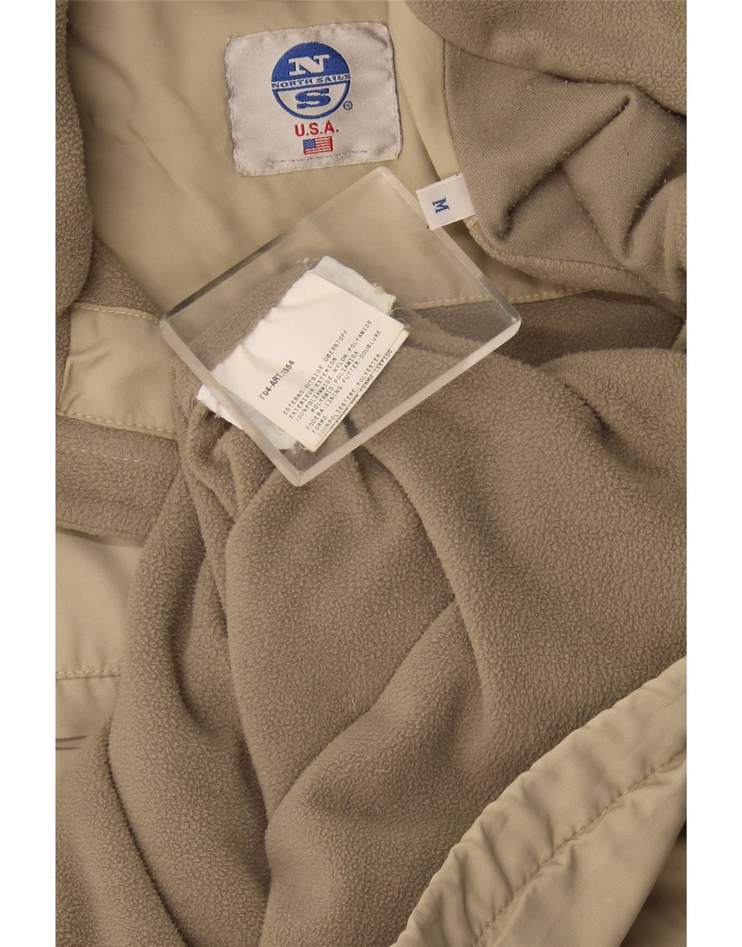 North Sails Herre Windbreaker Jacket UK 38 Medium Beige Polyamid