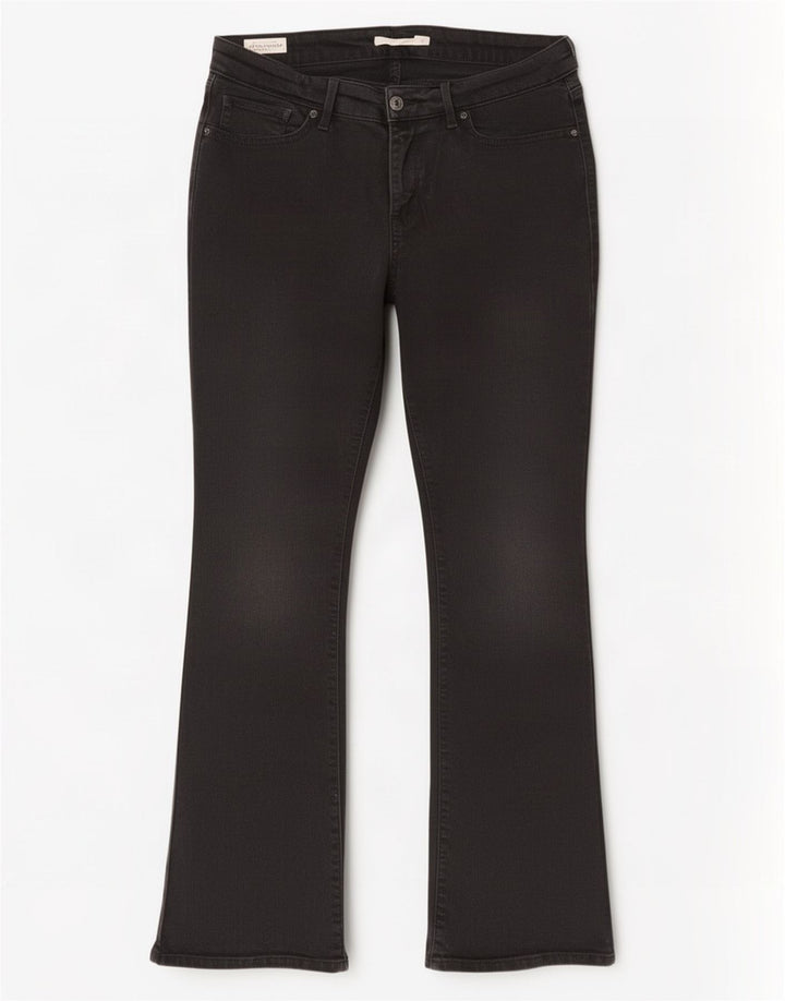 Levi's Dame 715 Bootcut Jeans W32 L30 Sort Bomuld