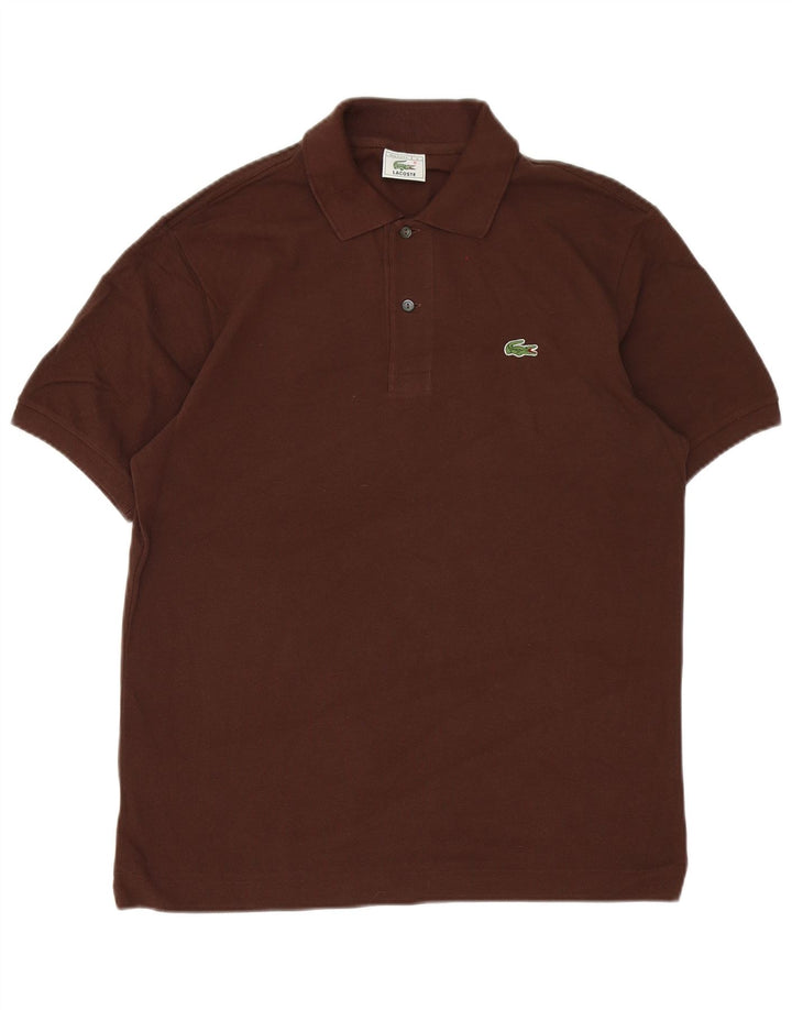 Lacoste herre poloshirt størrelse 4 Medium brun bomuld