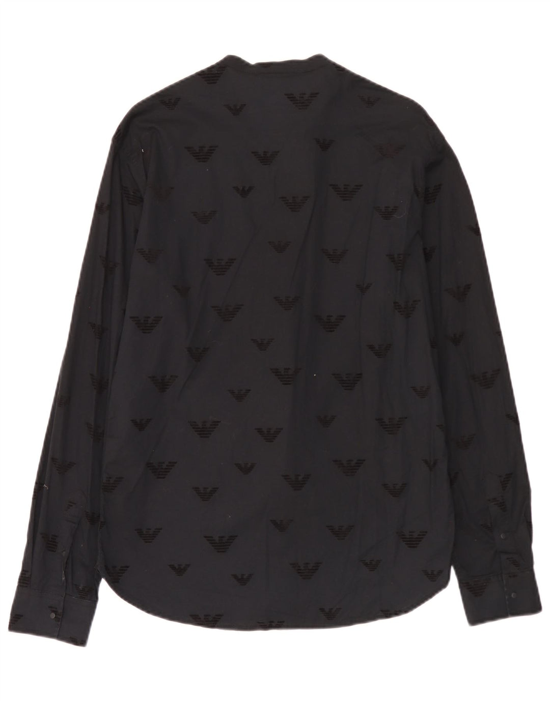 Emporio Armani Herre grafisk skjorte Stor sort bomuld