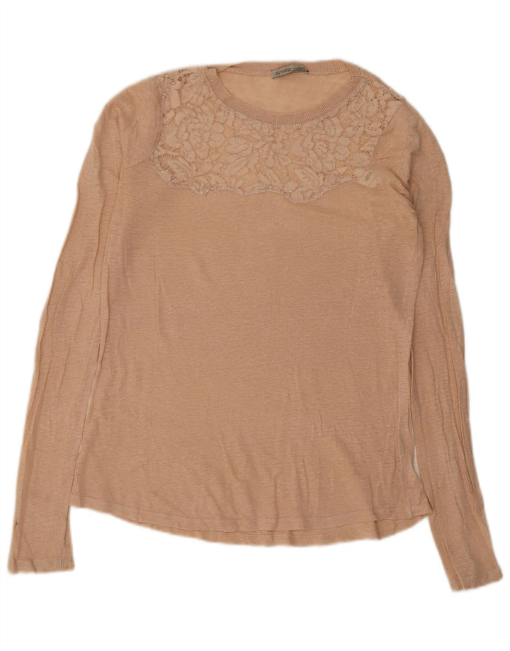 Zara Dame Top Langærmet UK 10 Small Beige